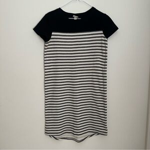 Merona Black and White Striped Mini Dress